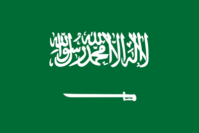 Flag of Saudi Arabia representing Arabic as native languag